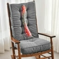 thumbnail image 1 of SUNROX Memory Foam Jumbo Rocking Chair Cushions, Set of Seat & Back Cushion with Ties for Indoor/Outdoor Rocker, FadeShield Water Resistant Non Slip Durable Tufted Pads, 2 Piece, Heather Charcoal, 1 of 7