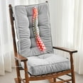 thumbnail image 1 of SUNROX Memory Foam Jumbo Rocking Chair Cushions, Set of Seat & Back Cushion with Ties for Indoor/Outdoor Rocker, FadeShield Water Resistant Non Slip Durable Tufted Pads, 2 Piece, Heather Grey, 1 of 7
