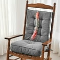 thumbnail image 1 of SUNROX Memory Foam Non Slip Rocking Chair Cushion, Set of Seat & Back Cushion with Ties for Indoor/Outdoor Rocker, FadeShield Water Resistant Thicken Durable Tufted Pads, 2 Piece, Heather Charcoal, 1 of 7