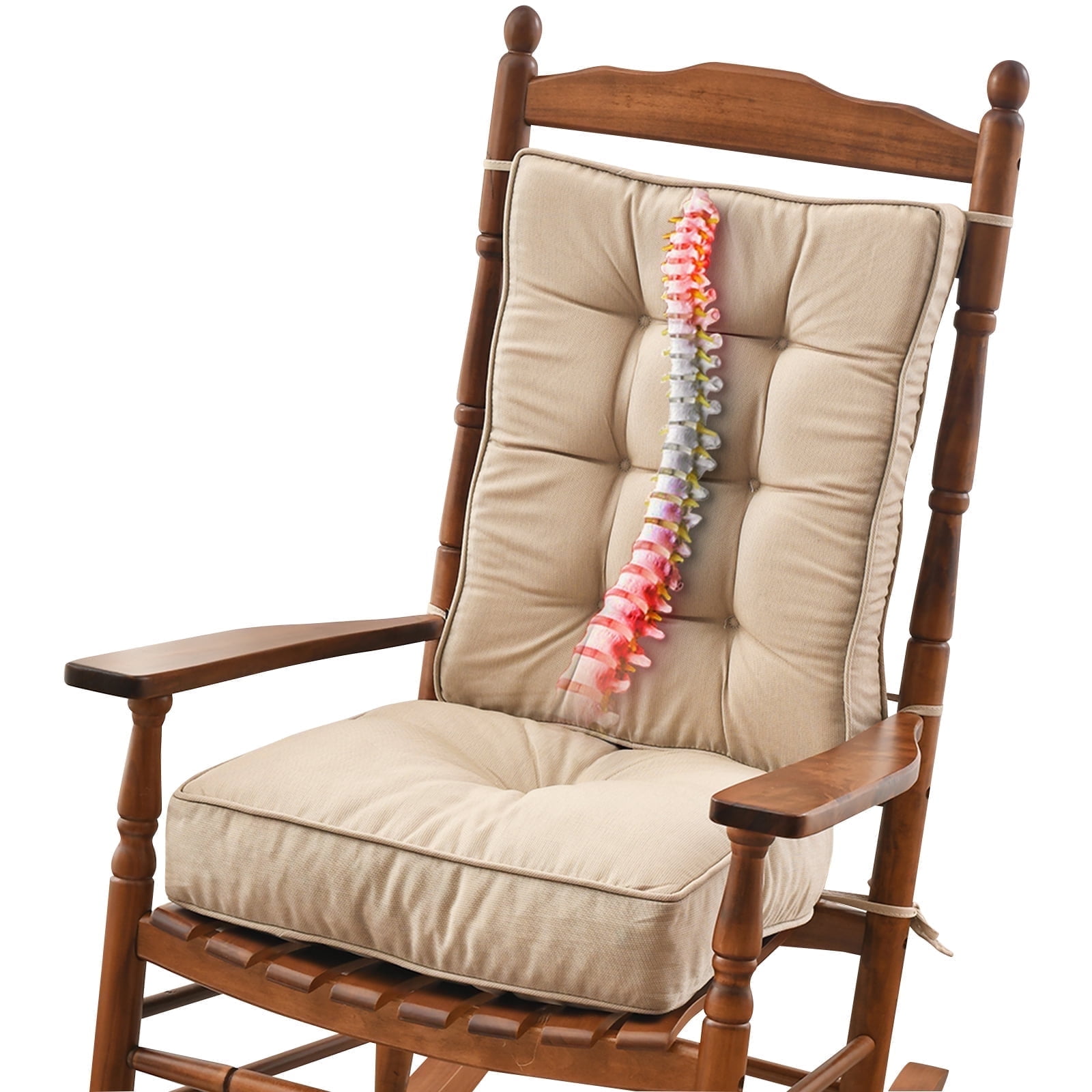 OakRidge Indoor Rocker s Tapestry Cushion Set 2 Piece Floral Design Padded Seat Back Walmart
