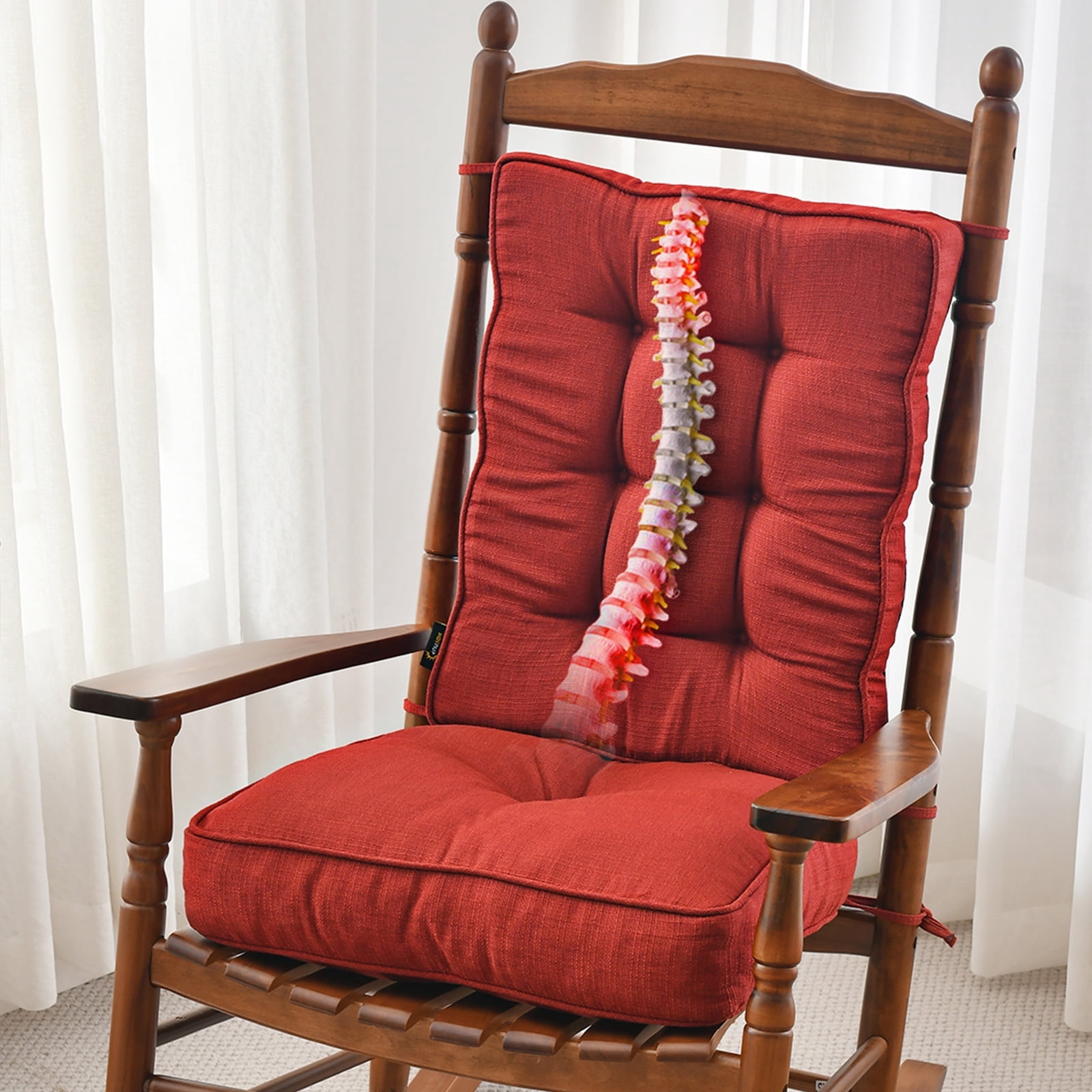 Rocking Chair Back Padding SUNROX Memory Foam Non Slip Rocking Chair Cushion, Set of Seat & Back ...