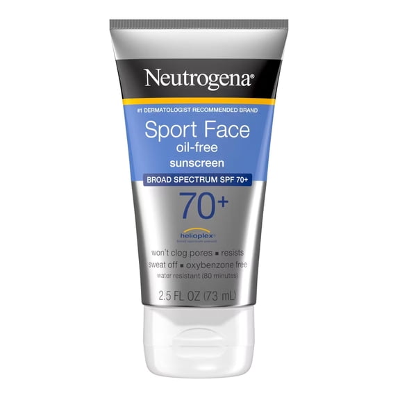SUNSCREEN, LOT NEUTROGENA SPORT FACE OIL-FREE SPF70+ 2.5OZ
