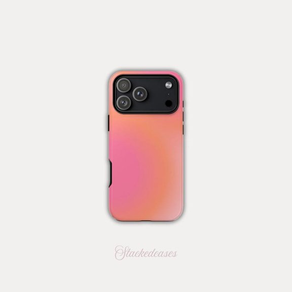 SUNSET AURA Protective Phone Case for iPhone 11 12 13 14 15 16 17 Pro Max Plus