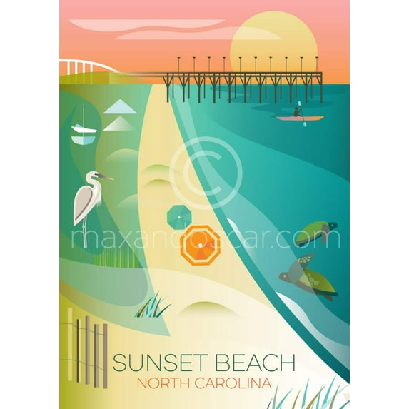 SUNSET BEACH PRINT
