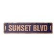 thumbnail image 1 of SUNSET BLVD Vintage Plastic Street Sign los angeles california Hollywood LA | Indoor/Outdoor |  36" Wide, 1 of 4