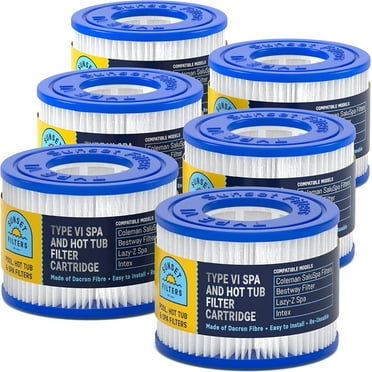 SUNSET FILTERS Spa and Hot Tub Filter Replacement Cartridge Universal, 6-Pack