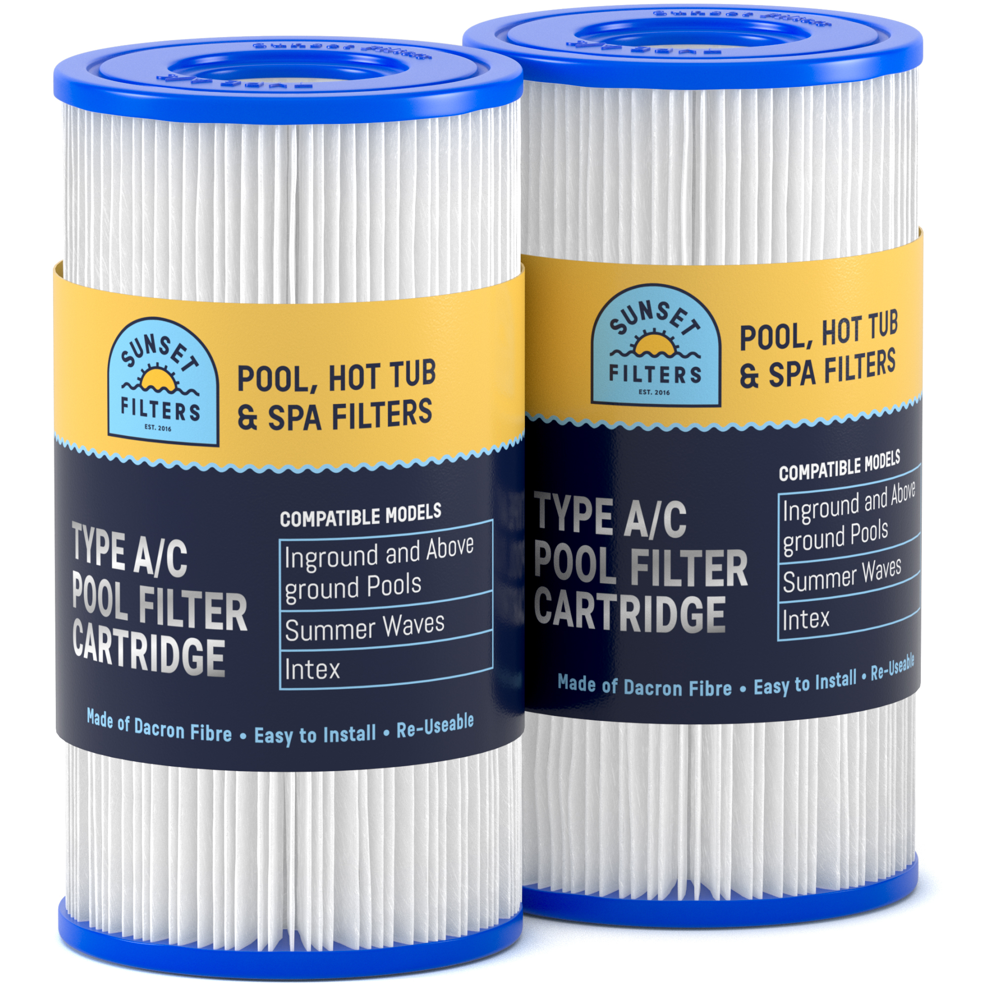 Intex Pool Easy Set Type A Replacement Filter Pump Cartridge (12 Pack