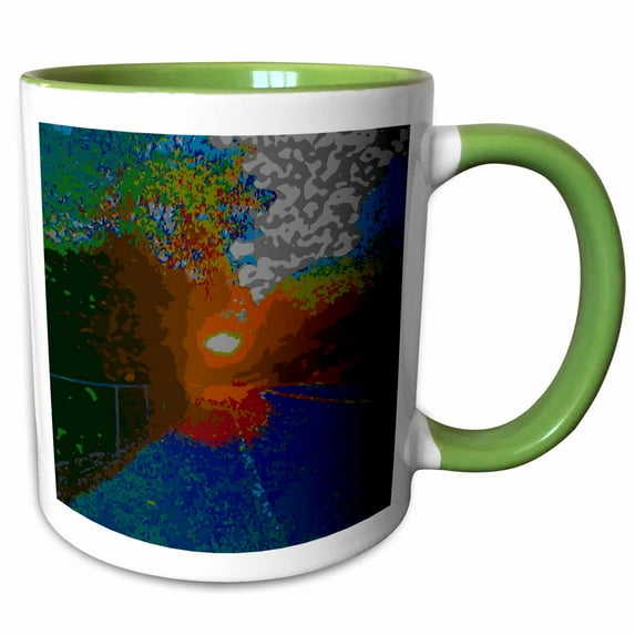 SUNSET ROAD 15oz Two-Tone Green Mug mug-211865-12