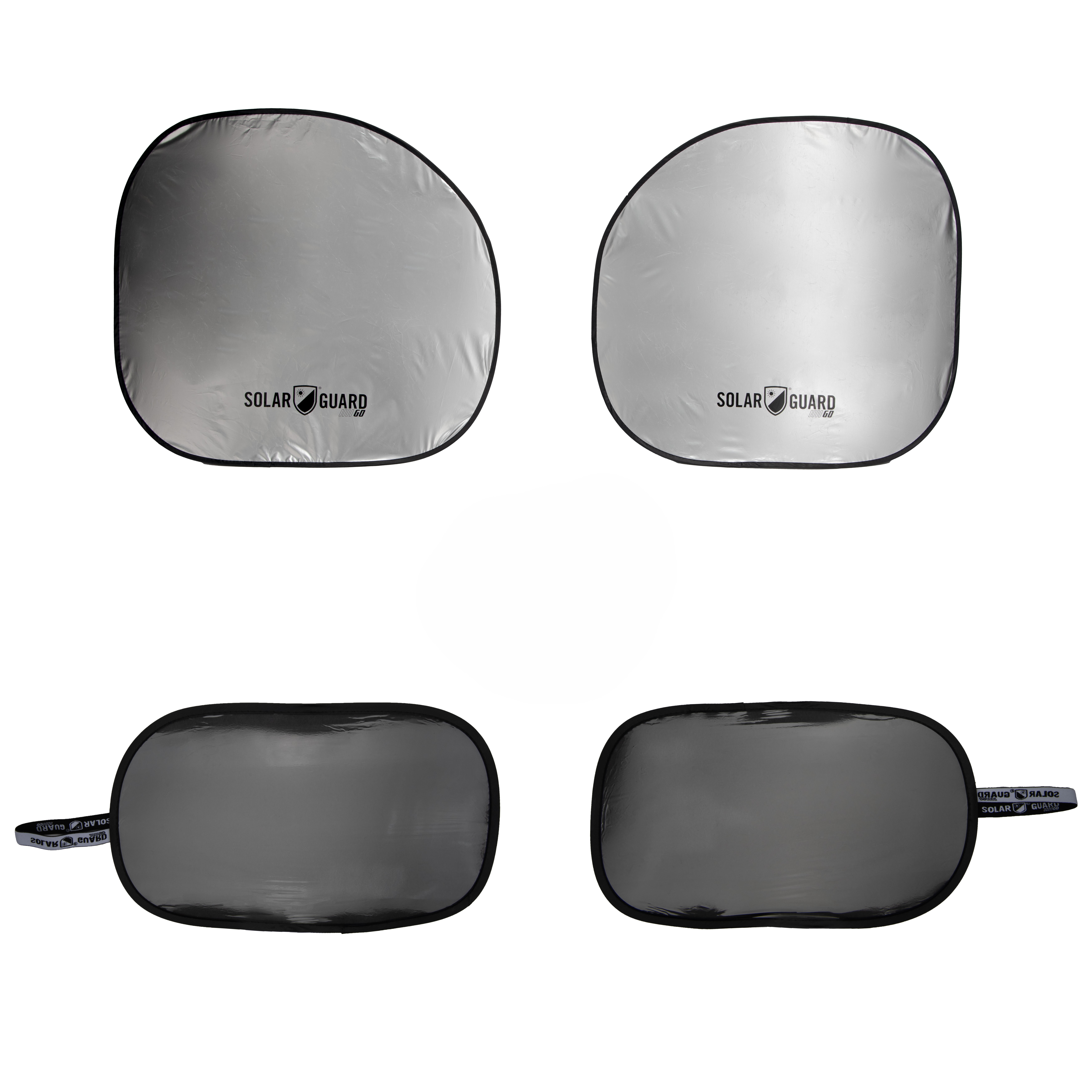 SolarGuard 4-Piece Automotive Reflective Sunshade Kit for Windshield and Side Windows