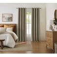 thumbnail image 1 of SUNSHIELD SIGNATURE Colton 100% Blackout Curtains for Living Rooms, Single Curtain Grommet, 50” x 63”, Taupe, 1 of 7