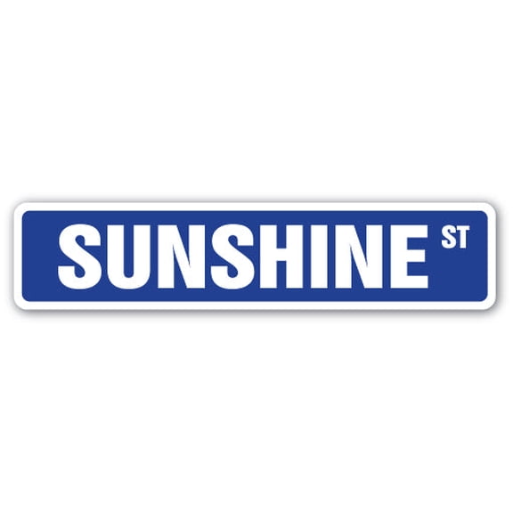 SUNSHINE Street Sign weather state florida bright sunny | Indoor/Outdoor | 30" Wide
