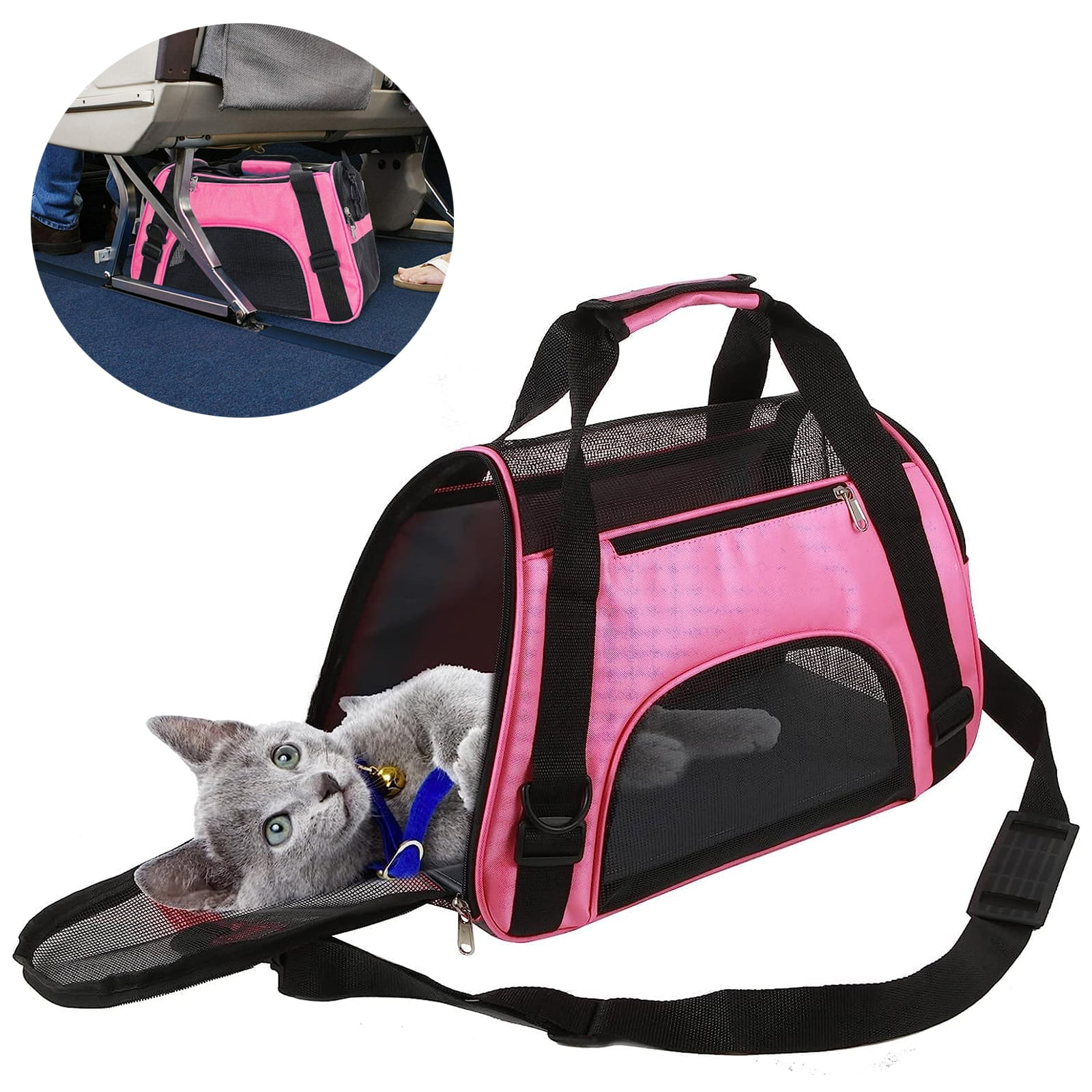 Dog Carrier Bag Soft Side Backpack Cat Pet Carriers Dog Travel