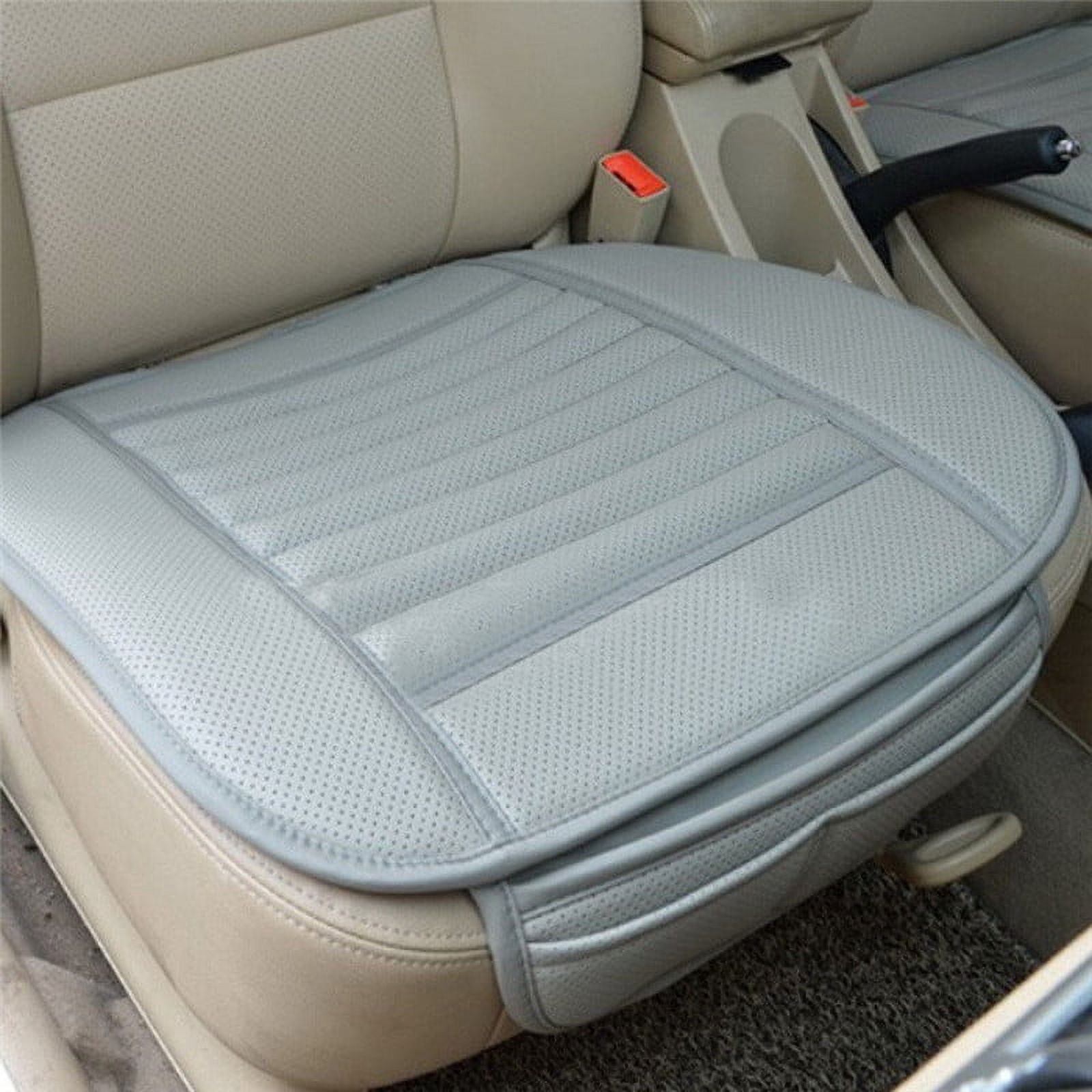 SUNSIOM Car Front Seats Cover PU Leather Bamboo Single Bucket Seat  Protector Mat Cushion Car cushion cover for car owner 