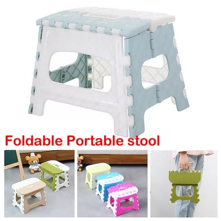 SUNSIOM Collapsible Folding Plastic Kitchen Step Foot Stool with Handle - Adults/Kids