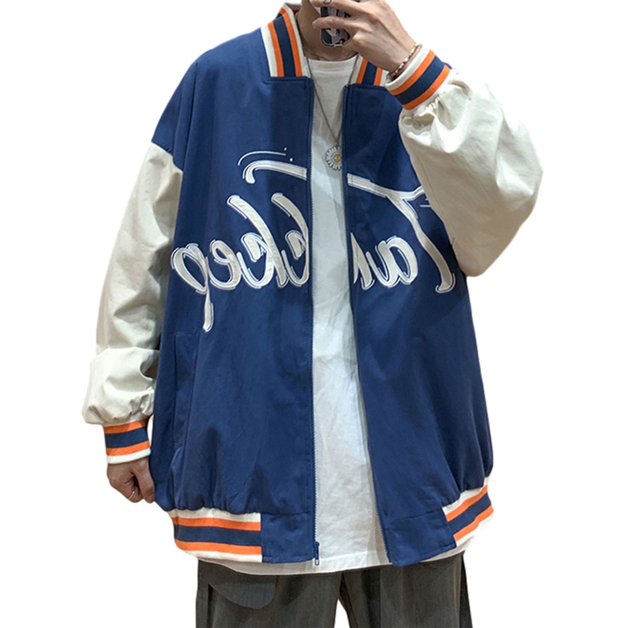 Starter Men's Bomber Jacket - Blue - M