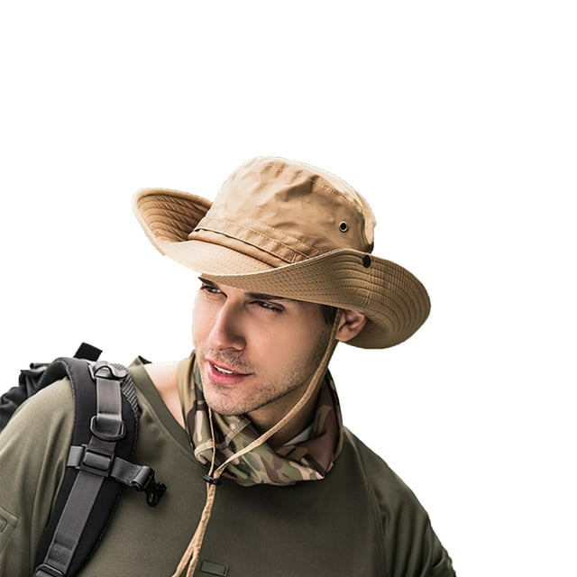 SUNSIOM Men's Military Bucket Hat Boonie Hunting Fishing Climbing Outdoor Wide Cap Brim