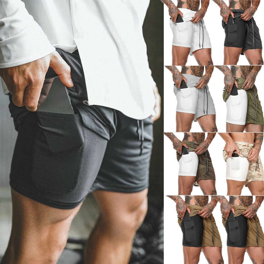 SUNSIOM Men's Sports Training Bodybuilding Summer Shorts Workout