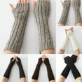 thumbnail image 1 of SUNSIOM Women Winter Wrist Arm Knitted Long Fingerless Gloves Mittens Hand Warmer New, 1 of 6