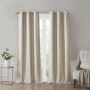 SUNSMART Polyester Printed Faux Silk Total Blackout Window Panel Pair SS40-0140