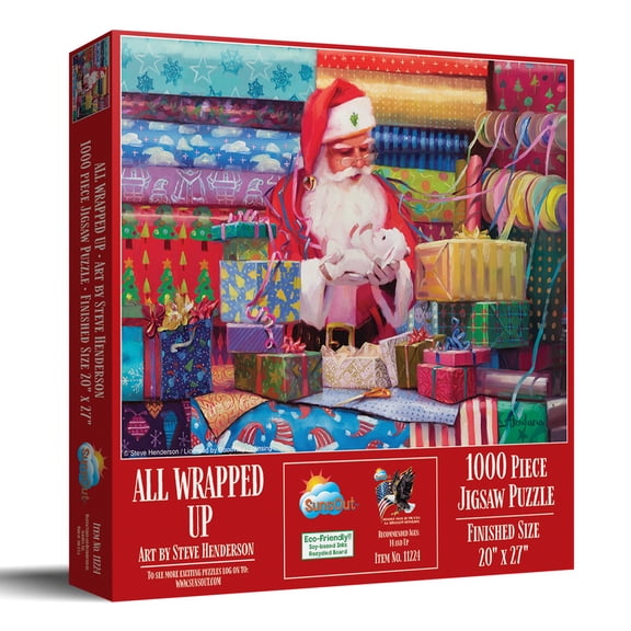 SUNSOUT INC - All Wrapped Up - 1000 pc Jigsaw Puzzle by Artist: Steve Henderson - Finished Size 20" x 27" - MPN# 11224