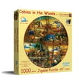 thumbnail image 1 of SUNSOUT INC - Cabins in the Woods - 1000 pc Round Jigsaw Puzzle by Artist: Jim Hansel - Finished Size 26" rd - MPN# 58662, 1 of 5