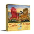 thumbnail image 1 of SUNSOUT INC - Cat Nap at the Beach - 1000 pc Jigsaw Puzzle by Artist: Celebrate Life Gallery - Finished Size 19" x 30" - MPN# 30112, 1 of 5