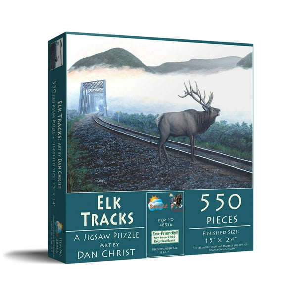Elk Tracks, a 550-piece Puzzle by SunsOut