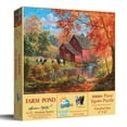 thumbnail image 1 of SUNSOUT INC - Farm Pond - 1000 pc Large Piece Jigsaw Puzzle by Artist: Abraham Hunter - Finished Size 27" x 35" - MPN# 69417, 1 of 5
