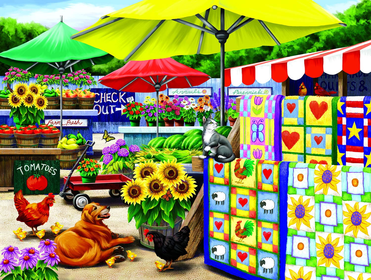 SUNSOUT INC Farm Stand 300 pc Jigsaw Puzzle by Artist: Nancy SUNSOUT INC Farm Stand 300 pc Jigsaw Puzzle by Artist: Nancy
