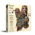 thumbnail image 1 of SUNSOUT INC - Forest Owls - 1000 pc Special Shape Jigsaw Puzzle by Artist: Rebecca Latham - Finished Size 27" x 39" - MPN# 97055, 1 of 5