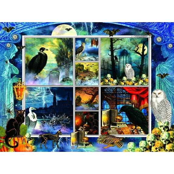 SUNSOUT INC - Halloween Dance Spooky - 1000 pc Jigsaw Puzzle by Artist: Finchley Paper Arts - Finished Size 20" x 27" Halloween - MPN# 55926