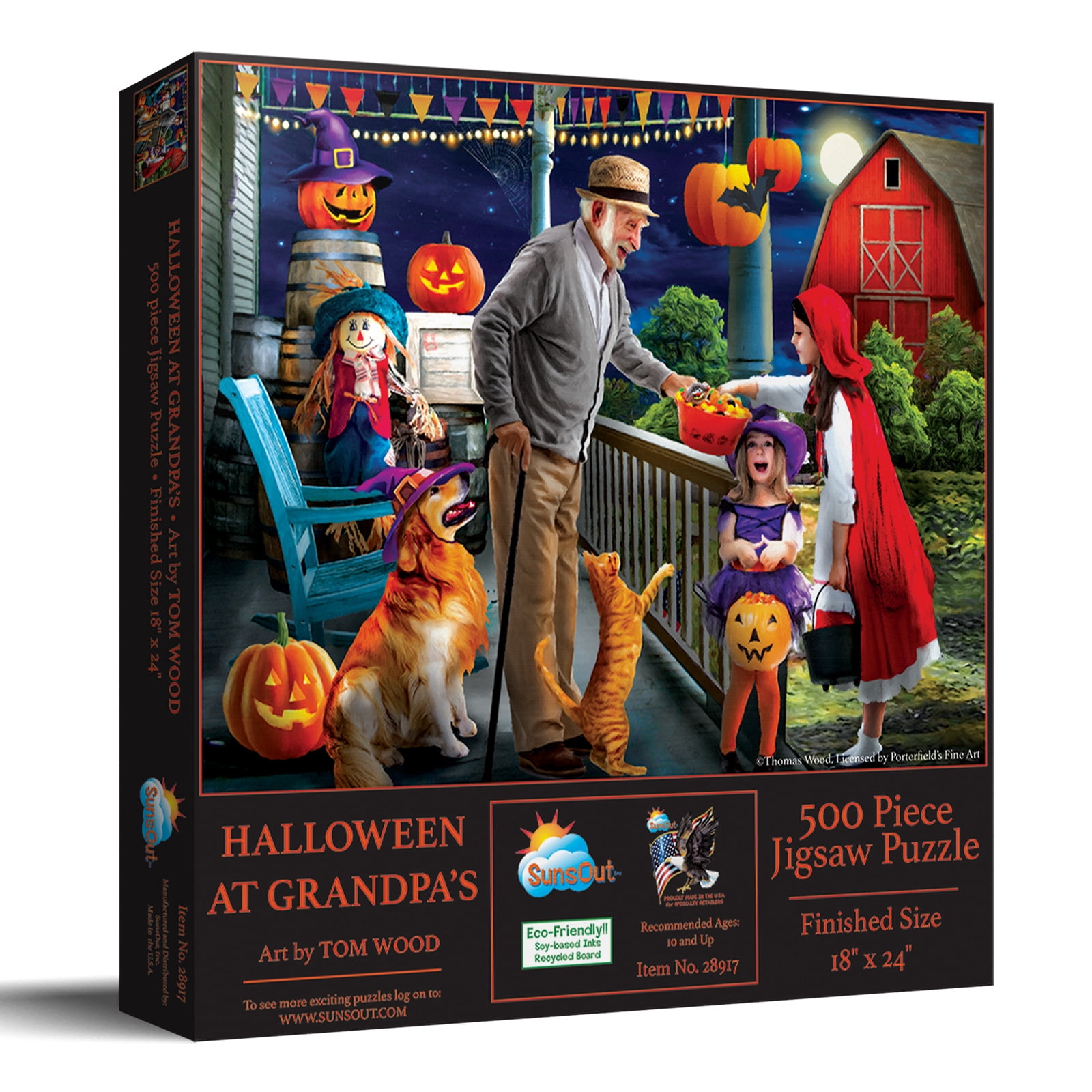 SUNSOUT INC - Halloween at Grandpa's - 500 pc Jigsaw Puzzle by Artist ...