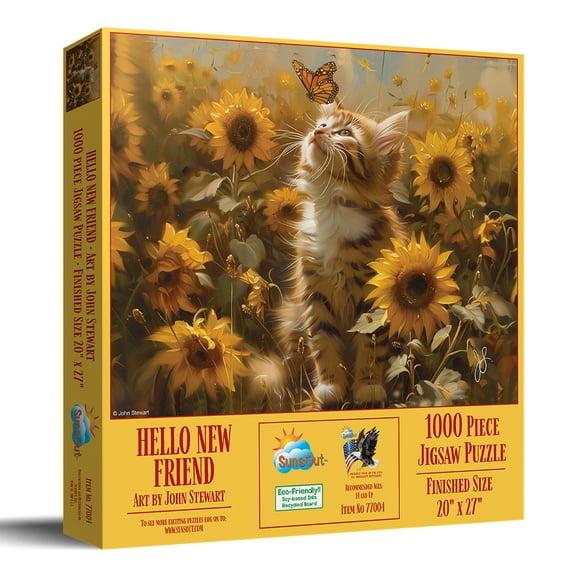 SUNSOUT INC - Hello New Friend - 1000 pc Jigsaw Puzzle by Artist: John Stewart - Finished Size 20" x 27" - MPN# 77004