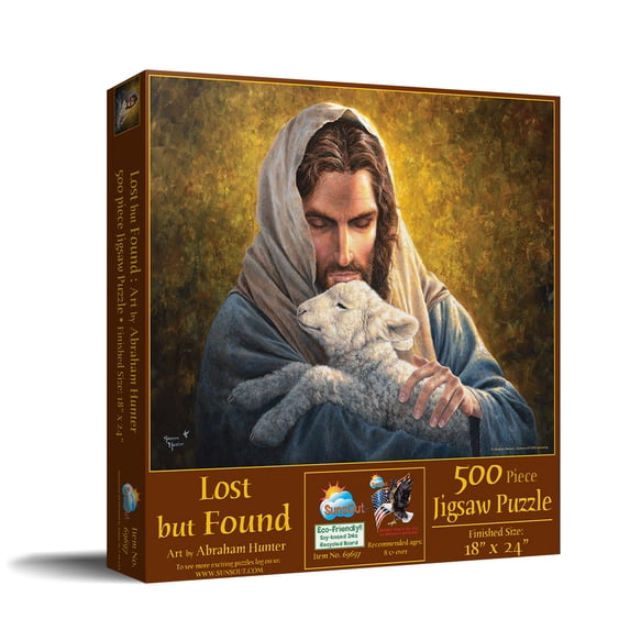 SUNSOUT INC - Lost but Found - 500 pc Jigsaw Puzzle by Artist: Abraham Hunter - Finished Size 18" x 24" - MPN# 69697