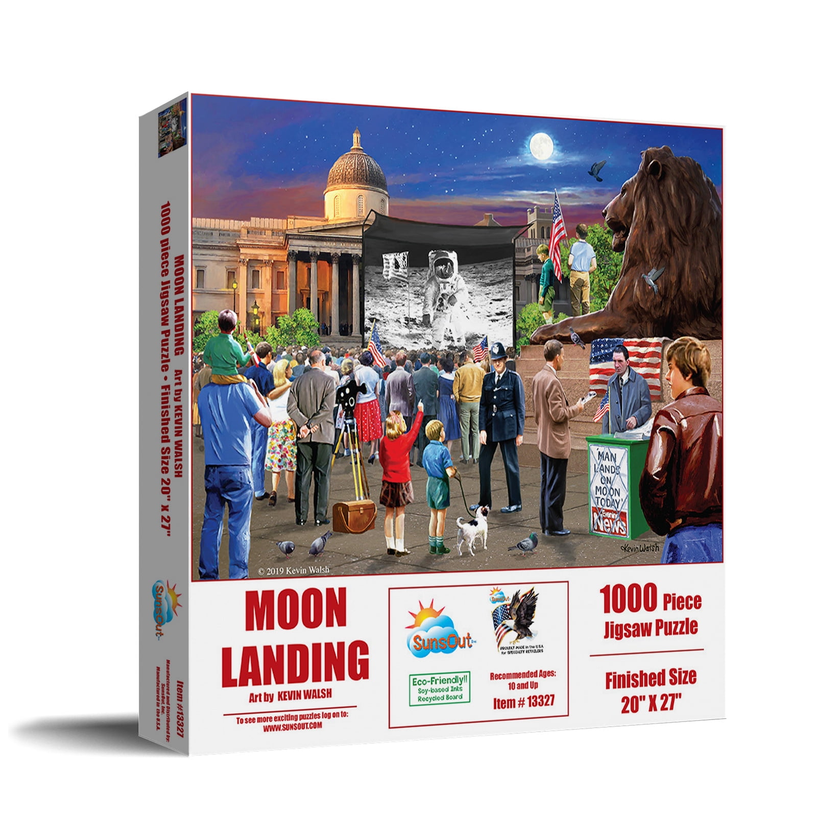 SUNSOUT Moon Landing 1969 Jigsaw Puzzle - 1000 Piece Puzzle By Kevin Walsh, 20x27 Inches