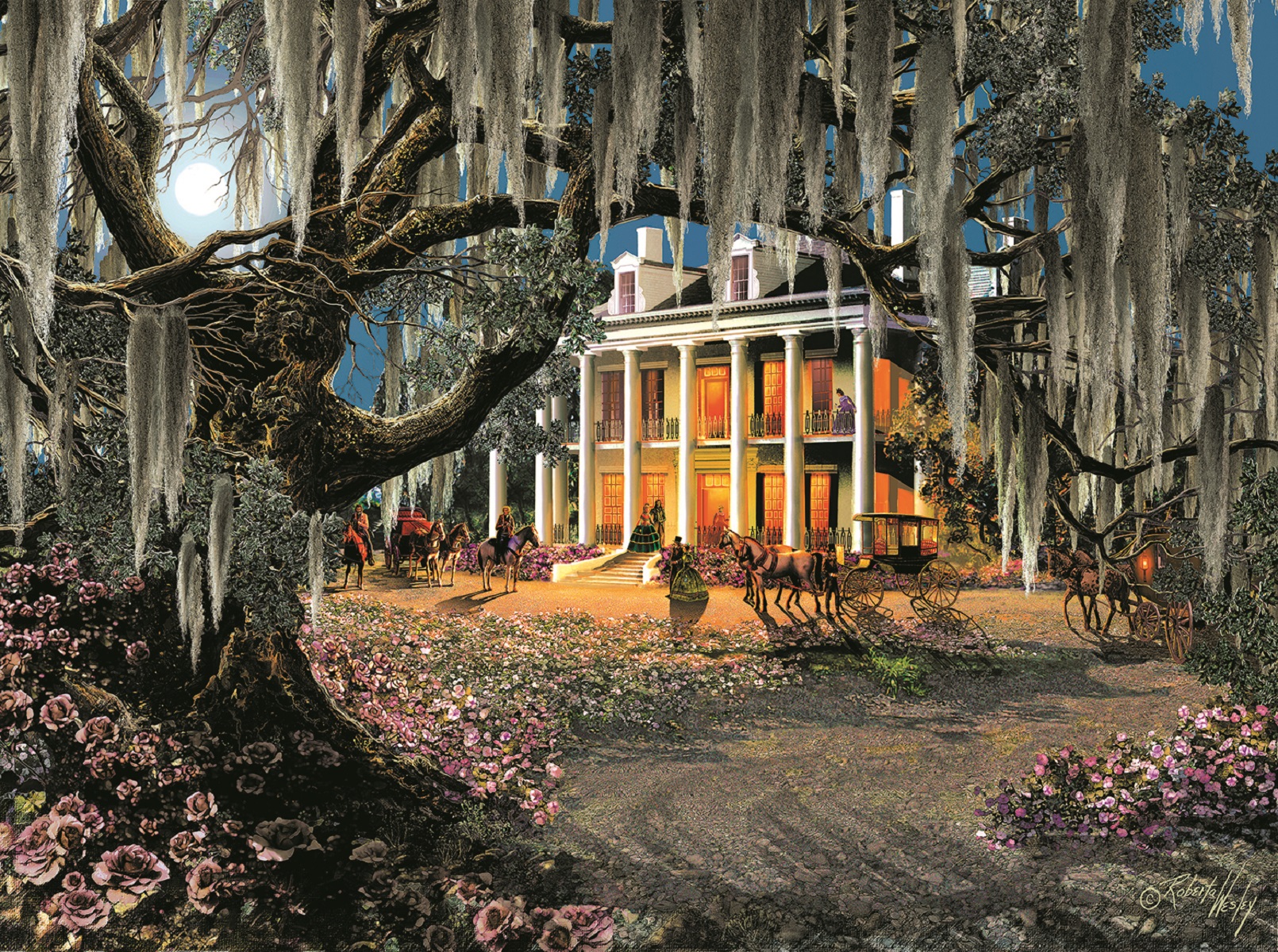 SUNSOUT INC Moonlight Lace 1000 Pc Jigsaw Puzzle By Artist sunsout-inc-moonlight-lace-1000-pc-jigsaw-puzzle-by-artist