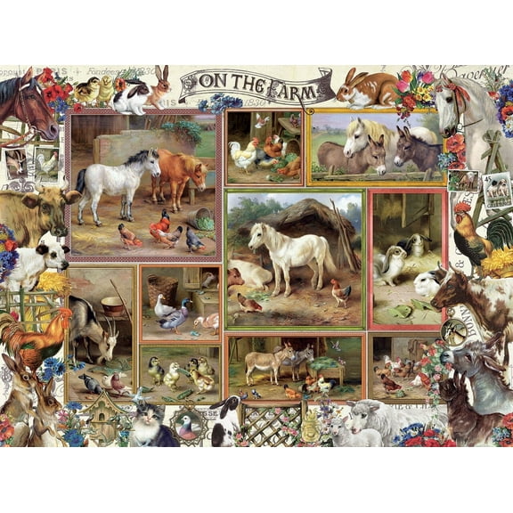 SUNSOUT INC - On the Farm - 300 pc Jigsaw Puzzle by Artist: Barbara Behr - Finished Size 18" x 24" - MPN# 27256