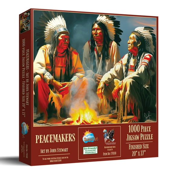 SUNSOUT INC - Peacemakers - 1000 pc Jigsaw Puzzle by Artist: John Stewart - Finished Size 20" x 27" - MPN# 77030