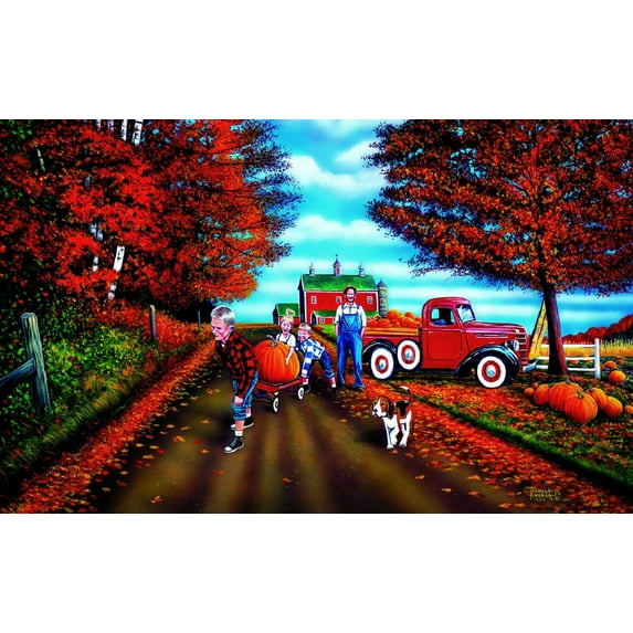 SUNSOUT INC - Pick of the Patch - 300 pc Jigsaw Puzzle by Artist: Robert Andrea - Finished Size 16" x 26" Halloween - MPN# 60830