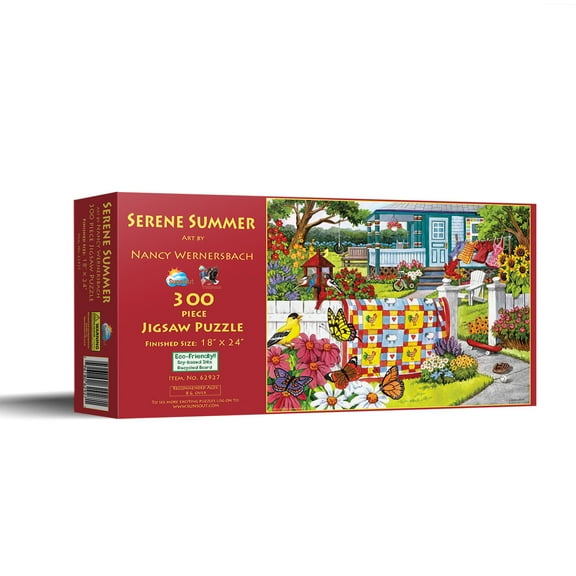 SUNSOUT INC - Serene Summer - 300 pc Jigsaw Puzzle by Artist: Nancy Wernersbach - Finished Size 18" x 24" - MPN# 62927