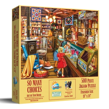 SUNSOUT INC - So Many Choices - 500 pc Jigsaw Puzzle by Artist: Tom Wood - Finished Size 18" x 24" - MPN# 23047