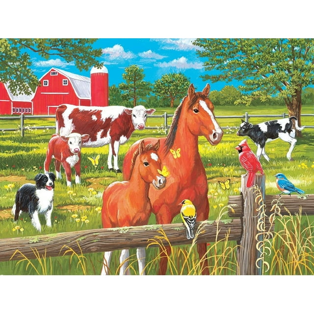 SUNSOUT INC - Spring Pasture - 300 pc Jigsaw Puzzle by Artist: William Vanderdasson - Finished Size 18" x 24" - MPN# 30450