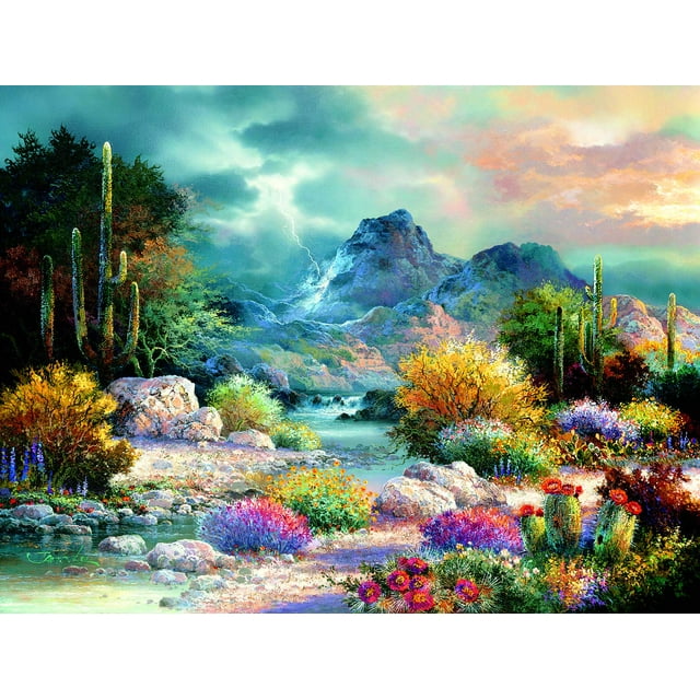 SUNSOUT INC - Springtime Valley - 300 pc Jigsaw Puzzle by Artist: James Lee - Finished Size 18" x 24" - MPN# 18017