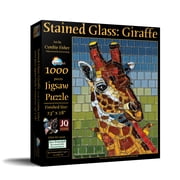 SUNSOUT INC - Stained Glass Giraffe - 1000 pc Jigsaw Puzzle by Artist Cynthie Fisher - Finished Size 23" x 28" - MPN# 70731