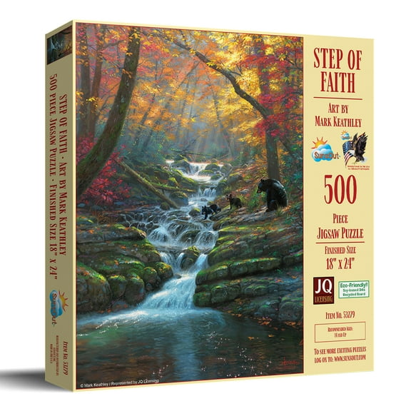 SUNSOUT INC - Step of Faith - 500 pc Jigsaw Puzzle by Artist: Mark Keathley - Finished Size 18" x 24" - MPN# 53279