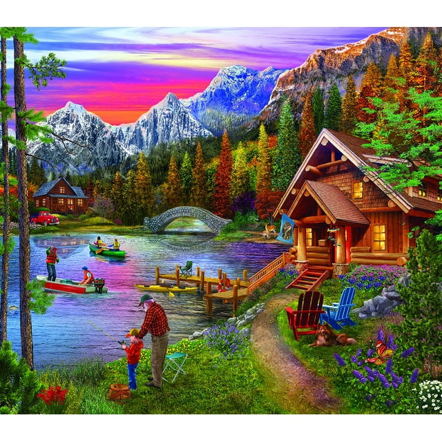 SUNSOUT INC Stone Bridge Lake 300 pc Jigsaw Puzzle by Artist