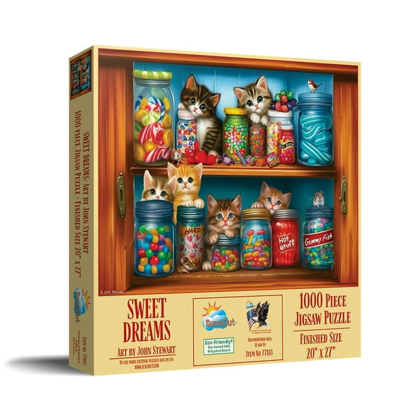 SUNSOUT INC - Sweet Dreams - 1000 piece Jigsaw Puzzle for Adults by Artist: John Stewart - Finished Size 20" x 27" - MPN# 77183