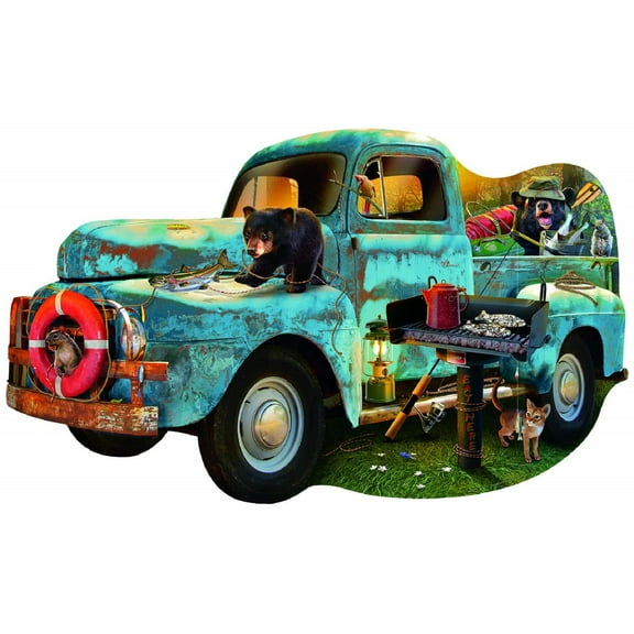 SUNSOUT INC - The Blue Truck - 1000 pc Special Shape Jigsaw Puzzle by Artist: James Piazza - Finished Size 20.875" x 34.5" - MPN# 97032
