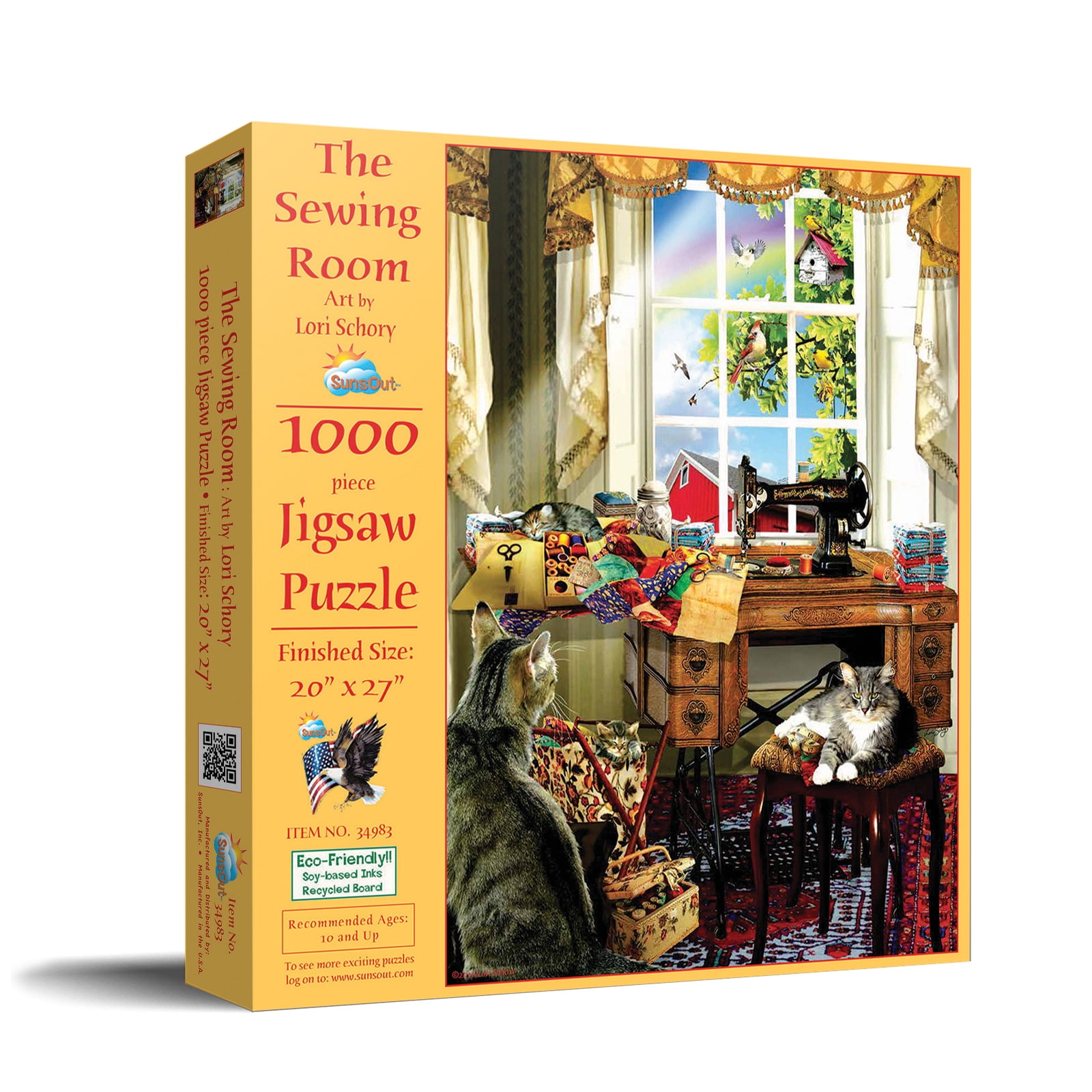 SUNSOUT 'Through A Window' 1000 Piece Jigsaw Puzzle - 20x27 Inches, Art By Lori Schory