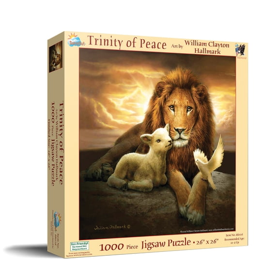 SUNSOUT INC - Trinity of Peace - 1000 pc Jigsaw Puzzle by Artist: William Clayton Hallmark - Finished Size 26" x 26" Animals - MPN# 66026